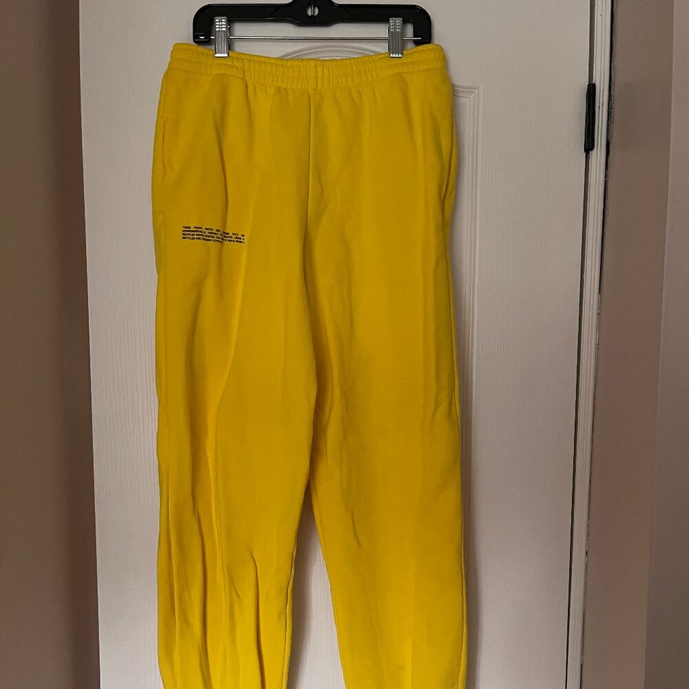 Pangaia yellow cotton sweatpants sz. S